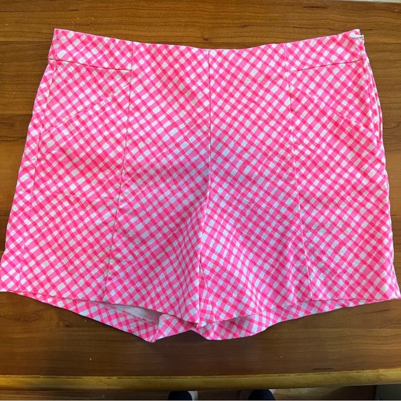 Lilly Pulitzer Arabeth Pink Gingham Women Shorts - Picture 1 of 10